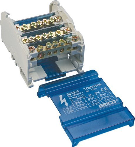 ERICO Blok dystrybucyjny czteropolowy TD 80/100A