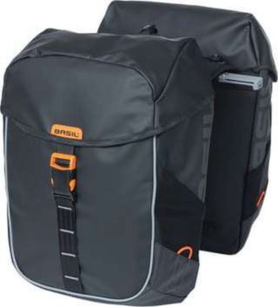 Basil Sakwa miejska podwójna BASIL MILES TARPAULIN DOUBLE PANNIER BAG MIK 34L, MIK System (ready to ...