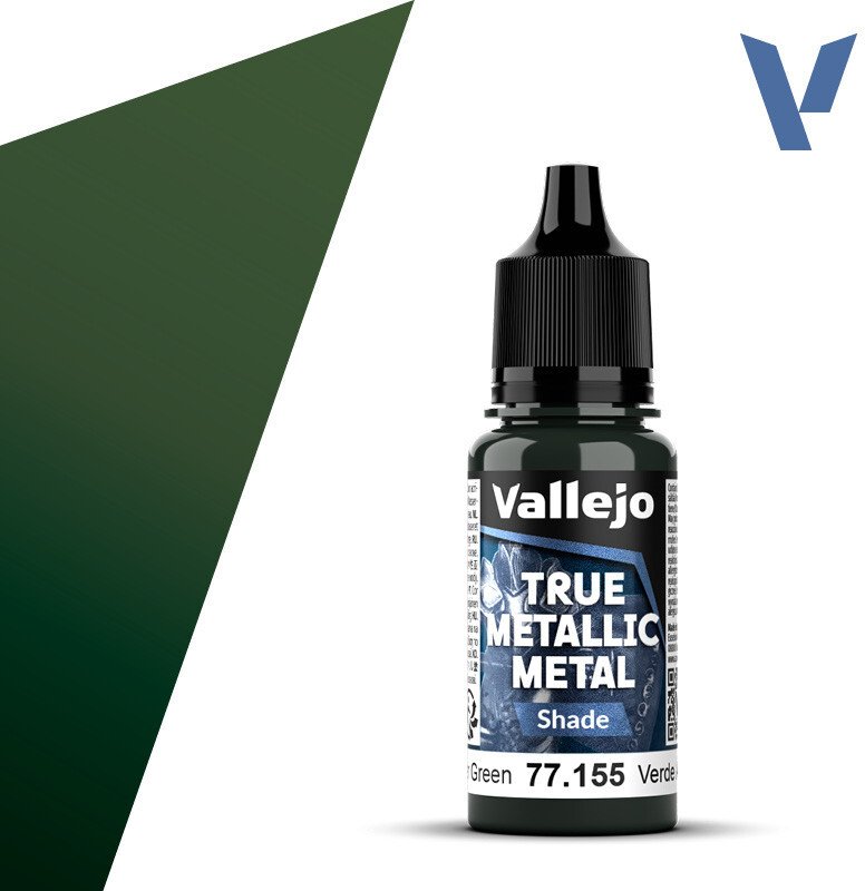 Vallejo Vallejo: 77.155 - True Metallic Metal - Shade - Amber Green (18 ml)