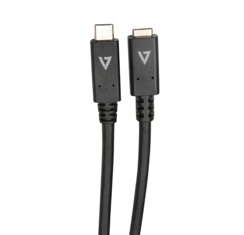 Zdjęcia - Kabel V7  USB  USB-C - USB-C 2 m Czarny  (V7UC3EXT-2M)