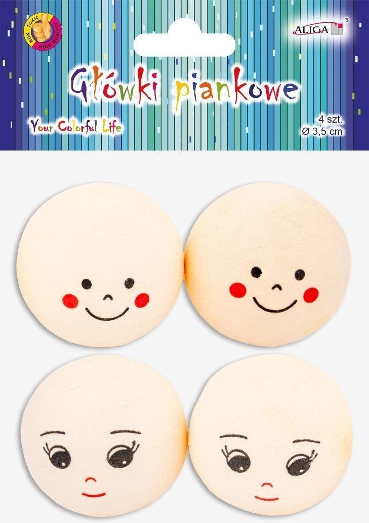 Aliga Główki piankowe 3,5cm 4szt