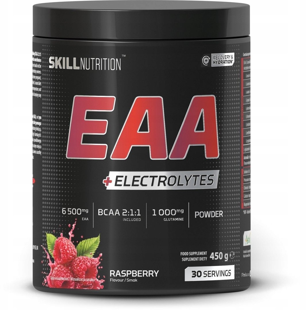 SKILL NUTRITION_EAA + Electrolytes suplement diety Malina 450g