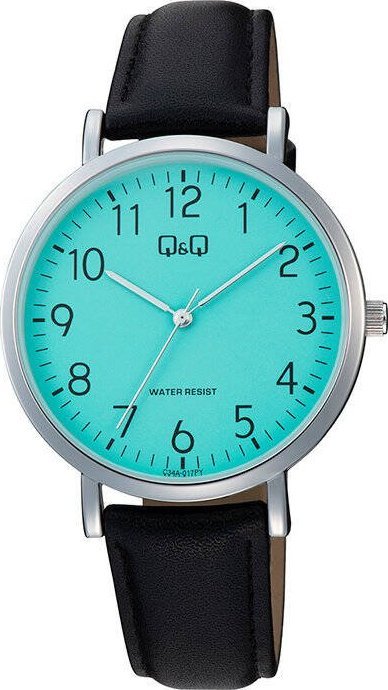 Zegarek Q&Q Zegarek QQ C34A-017P Męski Klasyczny Turkusowa Tarcza SLIM