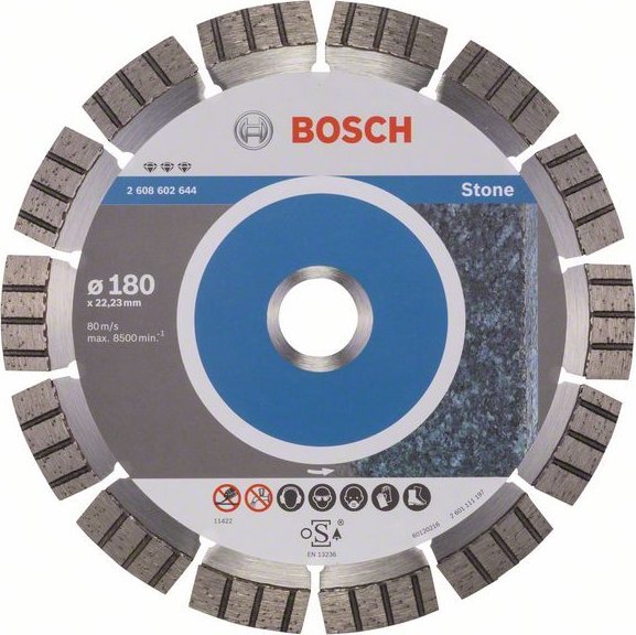 Zdjęcia - Akcesoria do narzędzi Bosch diamond cutting disc Best for Stone, 180mm  (bore 22.23mm)