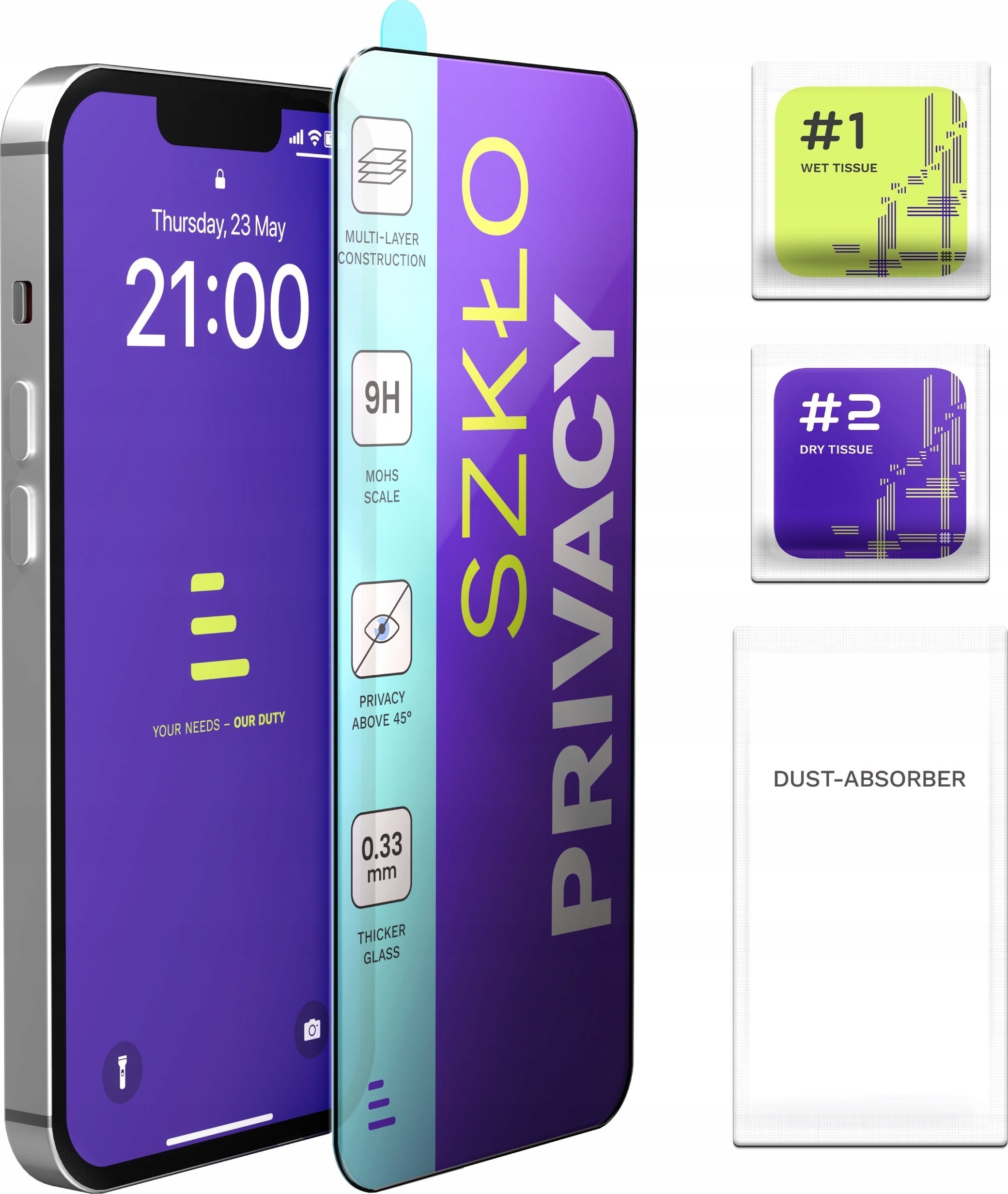 Szkło Hartowane Prywatyzujące Do Xiaomi Redmi Note 14 4G / 5G (9H, 5D)