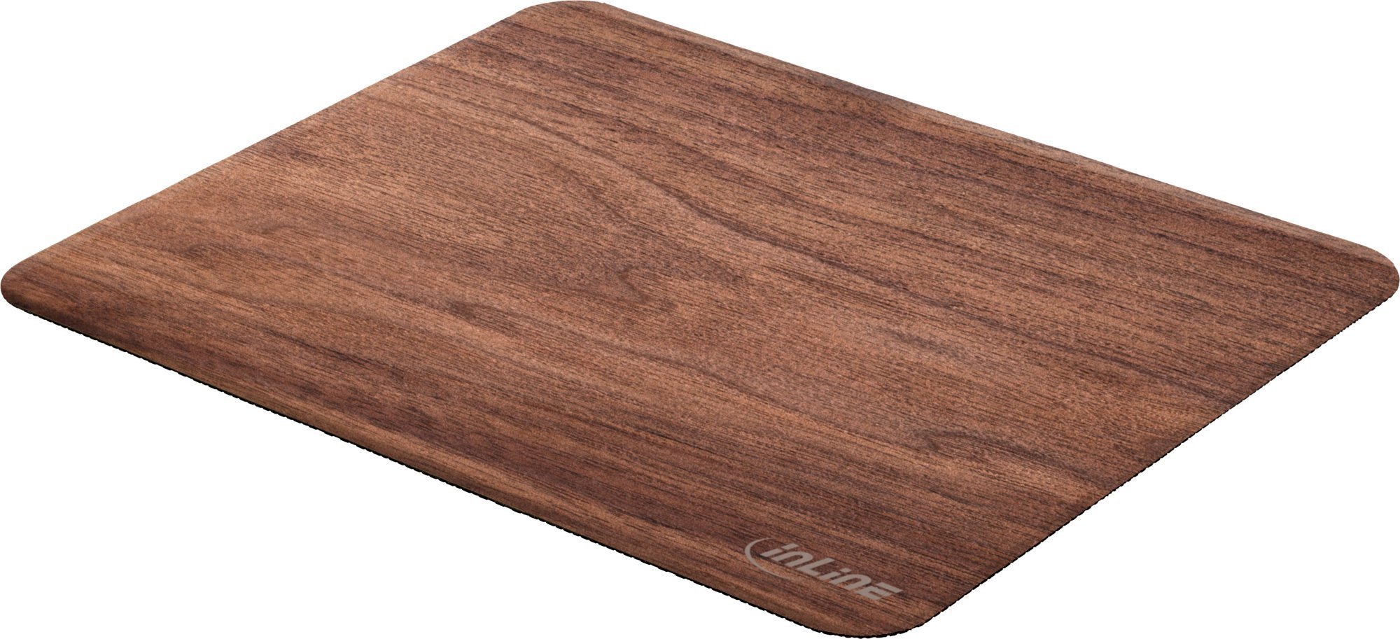 Podkładka InLine ® WoodPad, real wood mouse pad, walnut, 240x200mm