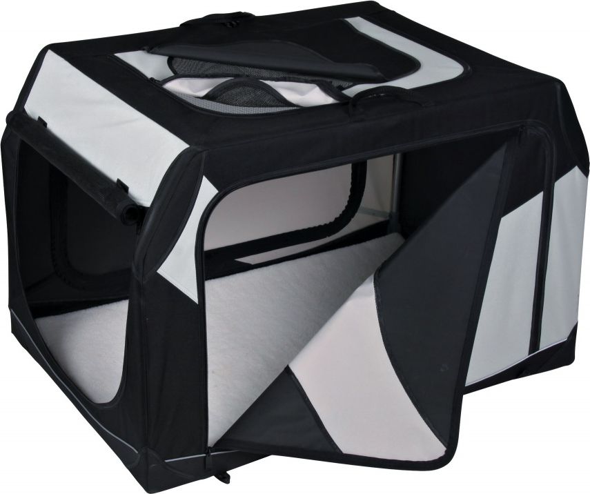 Trixie BOX TRANSPORTOWY "VARIO" 99cm NYLON CZARNO-SZARY