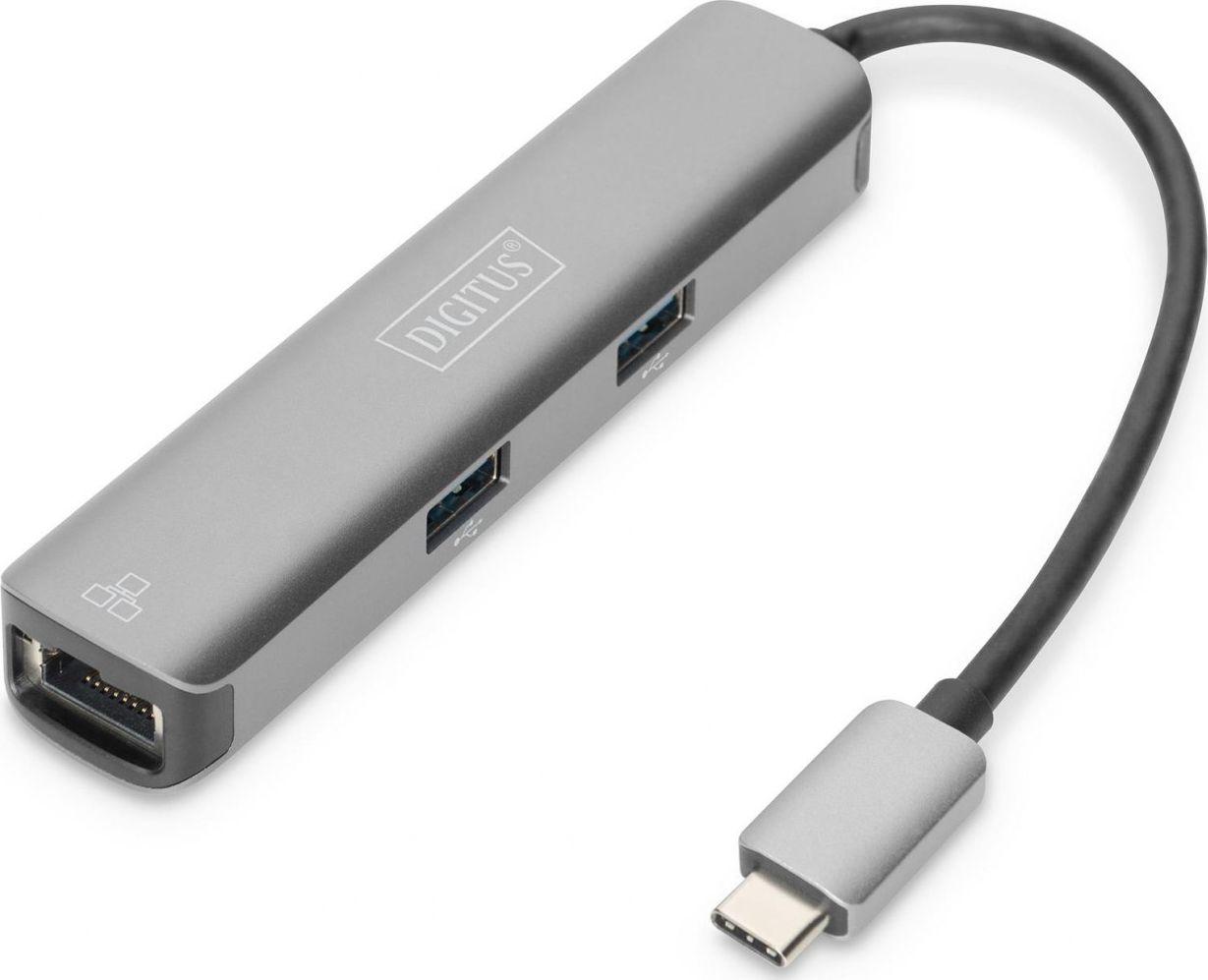 Zdjęcia - Czytnik kart pamięci / hub USB Digitus Stacja/replikator  USB-C  (DA-70892)