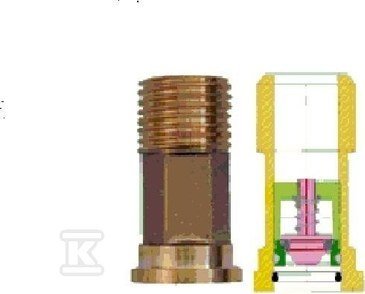 BMETERS Łącznik śrubunku 1/2" z wbudowanym zaworem zwrotnym, do montażu za wodomierzem