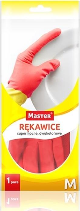 Master Rękawice gumowe długie 2kolorowe Master rozmiar M
