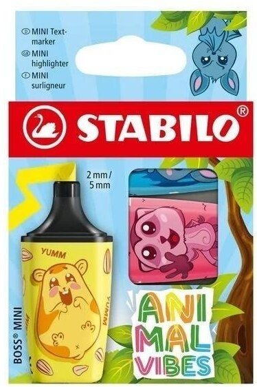 Stabilo Zakreślacze mini Animal vibes set 3szt