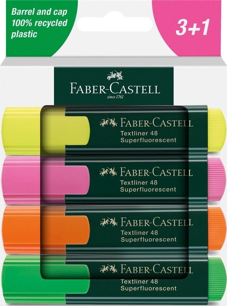 Faber-Castell Zakreślacz neonowy 4 kolory FABER CASTELL