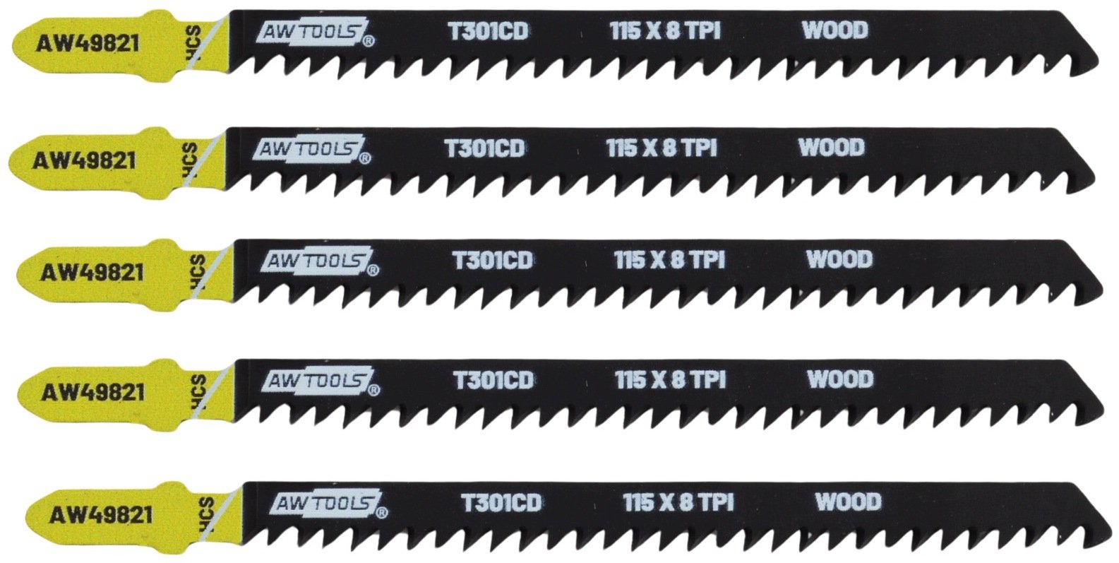 AWTools Brzeszczot 115mm T301CD /5szt. /drewno (AW49821)