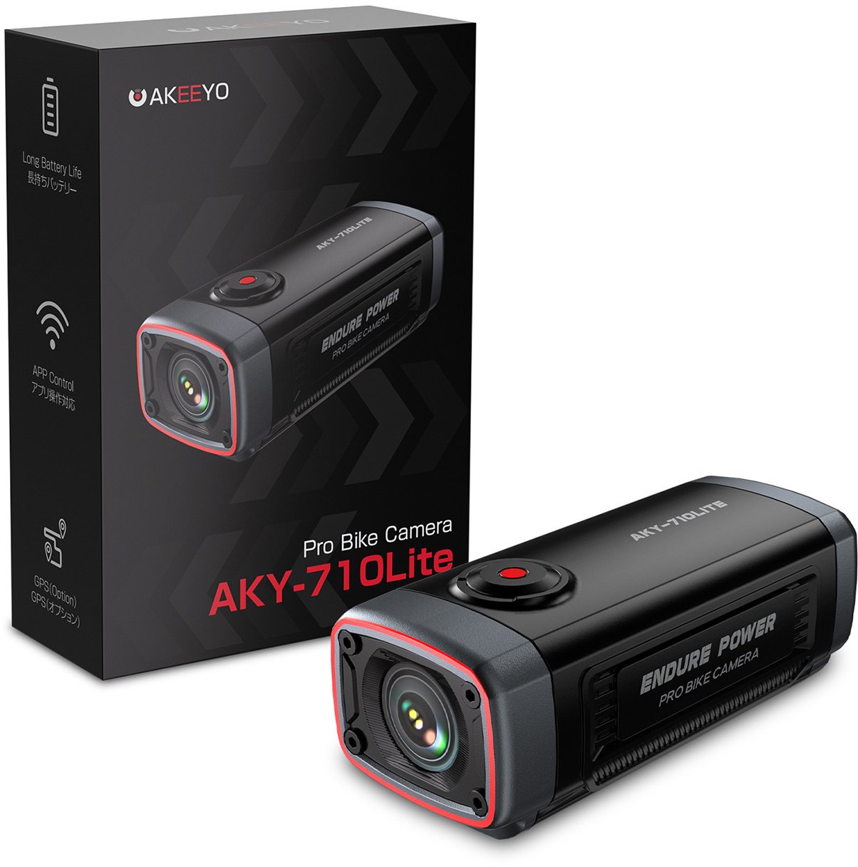 Kamera Garmin Kamera sportowa AKEEYO 710 Lite wideorejestrator na kierownicę na rower motocykl - czarna