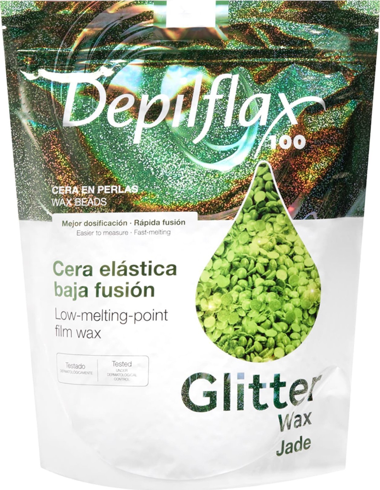 Depilator Activeshop Depilflax 100 elastyczny wosk do depilacji o niskiej temperaturze topnienia perłowy Jade 1000 g