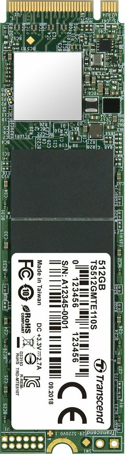 Dysk SSD Transcend 110S 512GB M.2 2280 PCI-E x4 Gen3 NVMe (TS512GMTE110S)