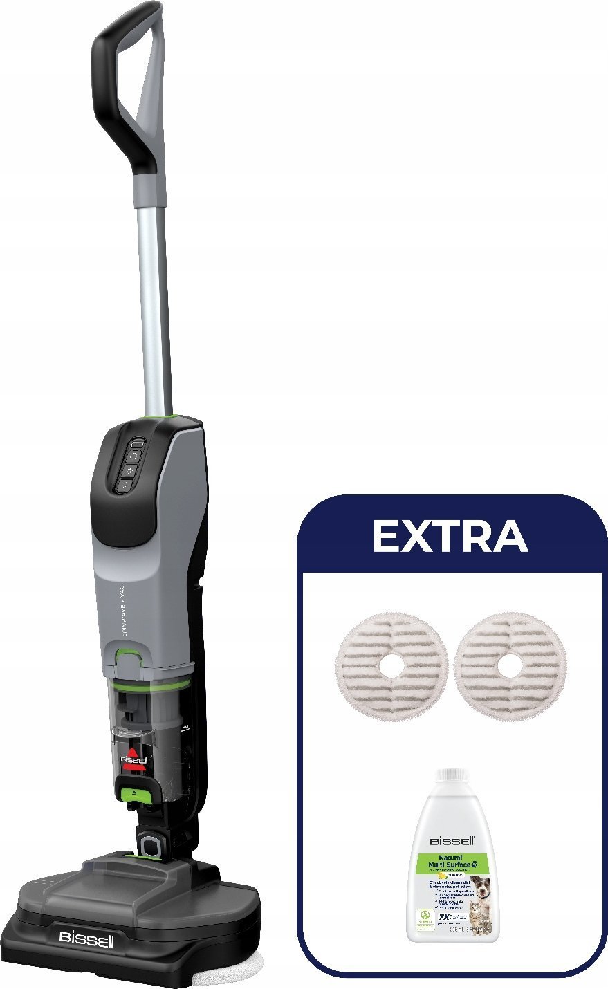 Odkurzacz pionowy Bissell Bissell | Hard Surface Cleaner | SpinWave®+ Vac PET Select | Cordless operating | Handstick | Washing function | 25.9 V | Op