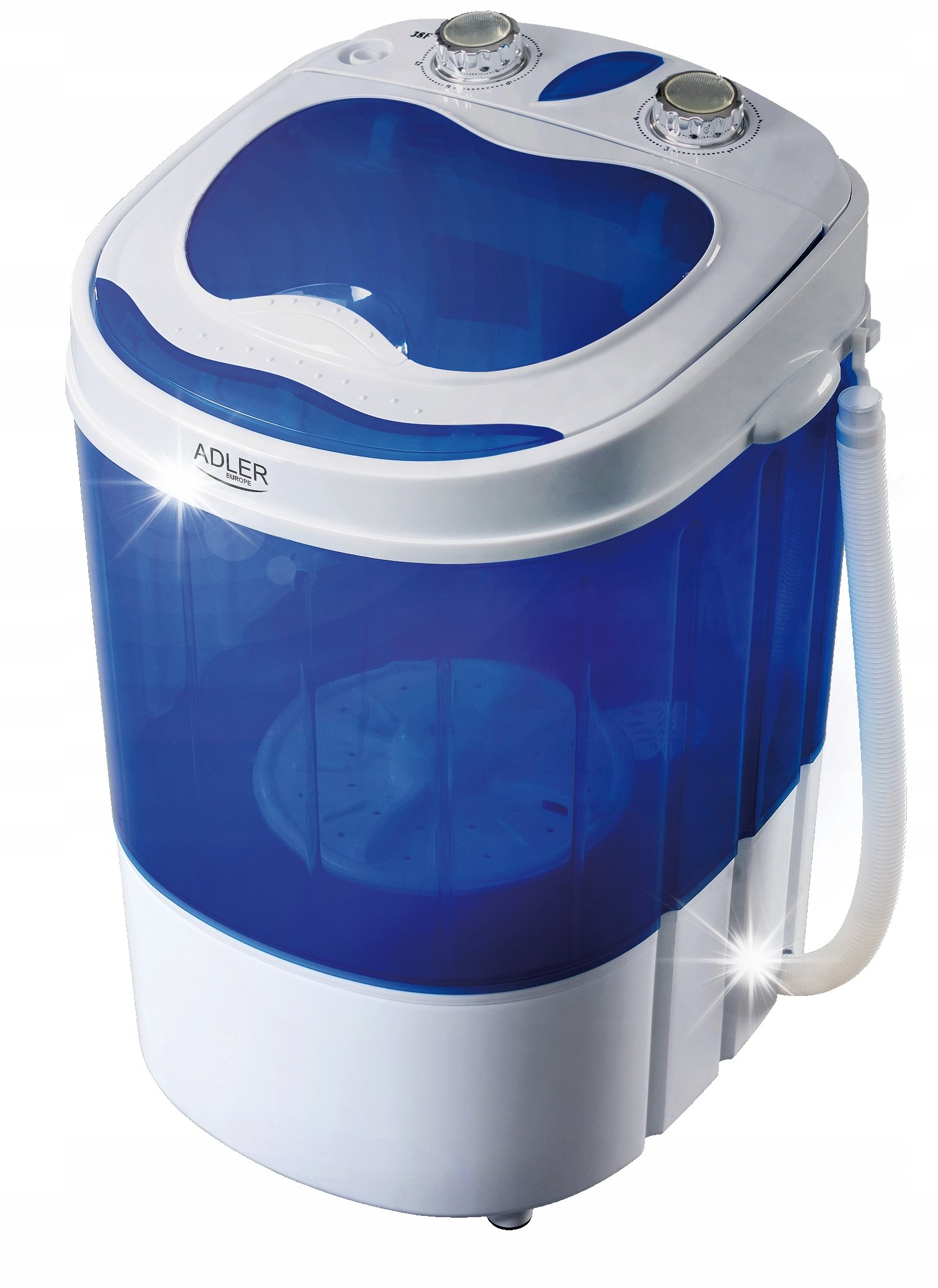 Adler Pralka Turystyczna WIRNIKOWA z Wirówką mini mała Przenośna do 3kg 580W