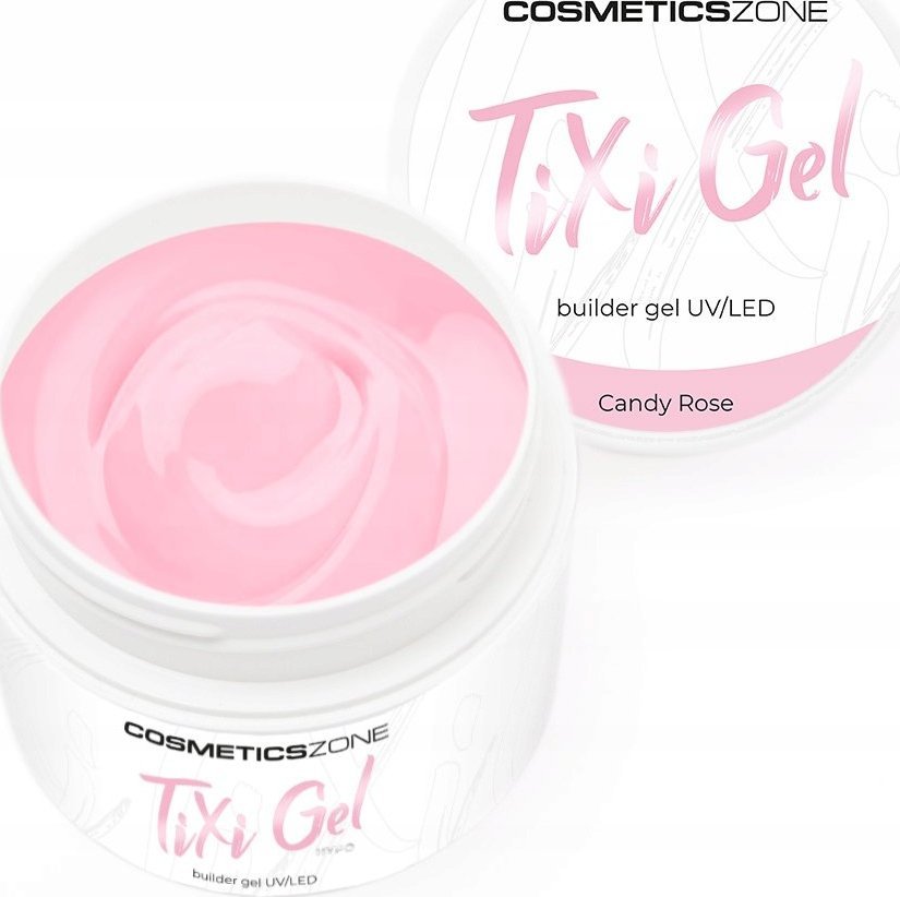 Cosmetics Zone Żel budujący z pamięcią cieczy różowy UV LED Candy Rose 50ml