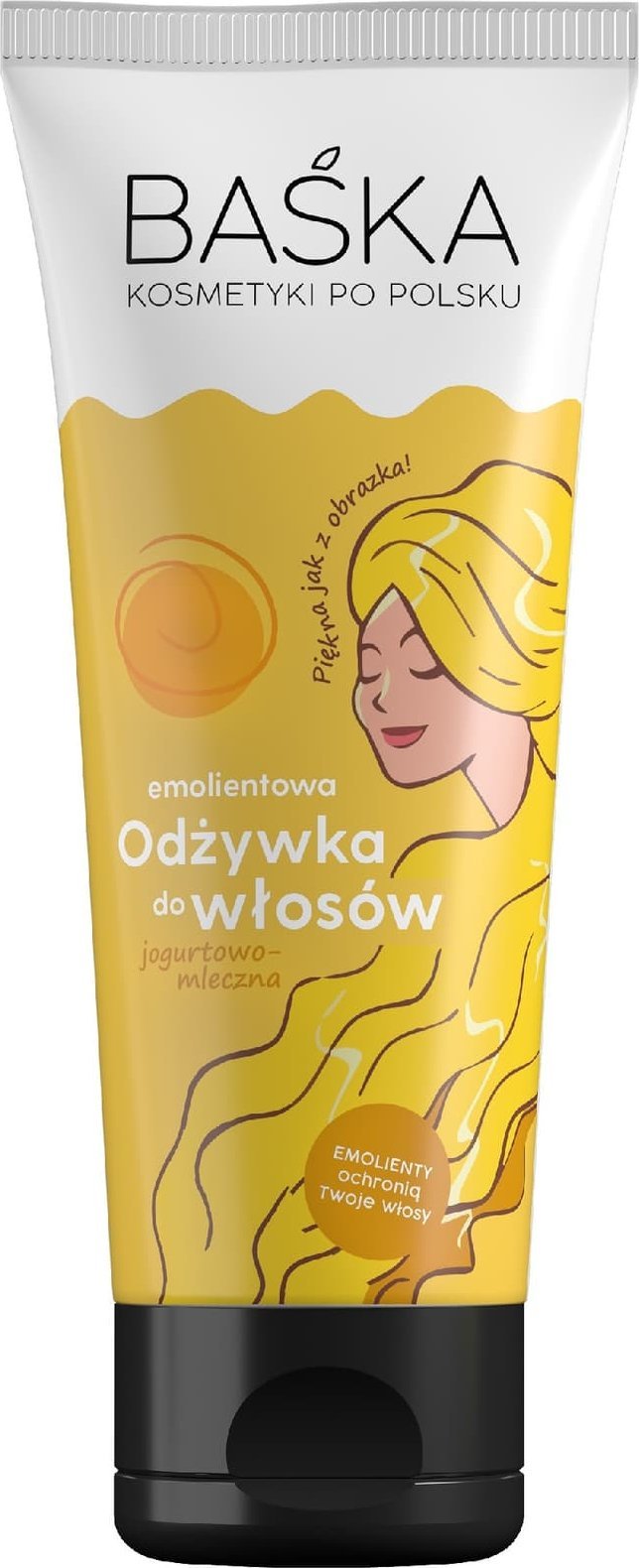 Solverx BAŚKA Kosmetyki Po Polsku Emolientowa Odżywka do włosów - jogurtowo mleczna 250ml