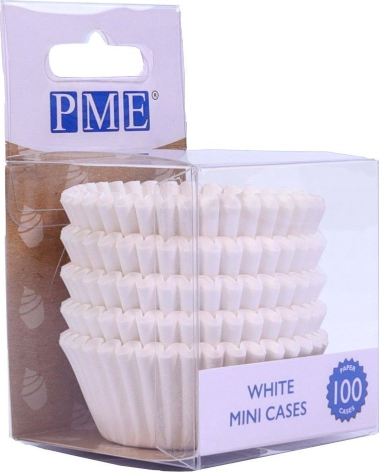 Alpina PME Mini papilotki do pieczenia babeczek 100 sztuk biały