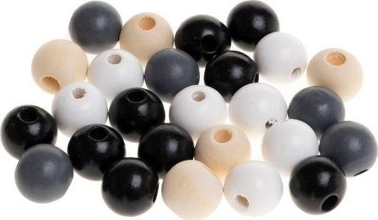 BREWIS Koraliki drewniane do nawlekania 16mm 25szt
