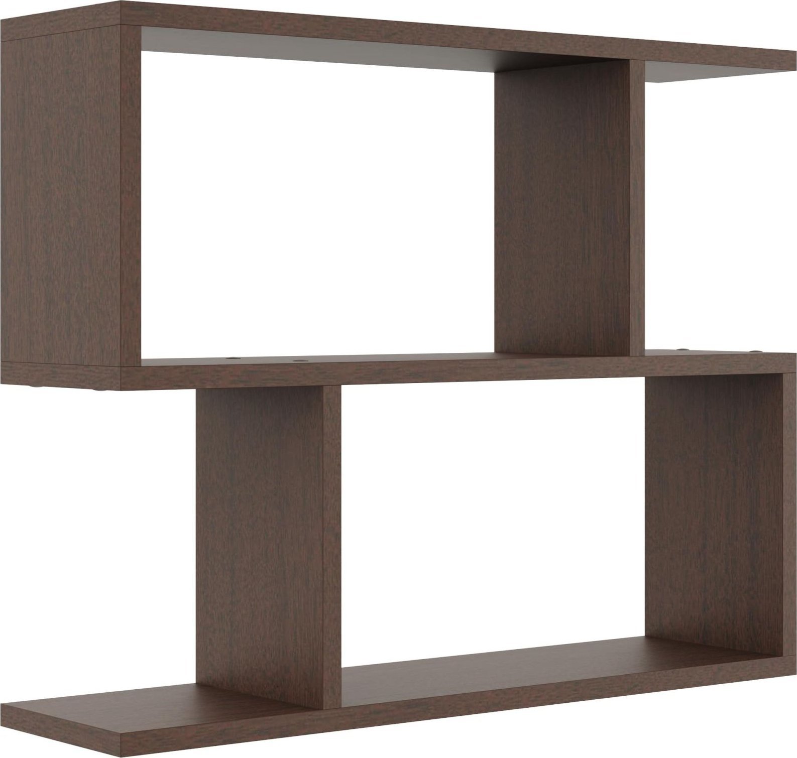 Tyletegotu Geometryczna półka wisząca, regał, 70x18x55 cm, wenge, mat