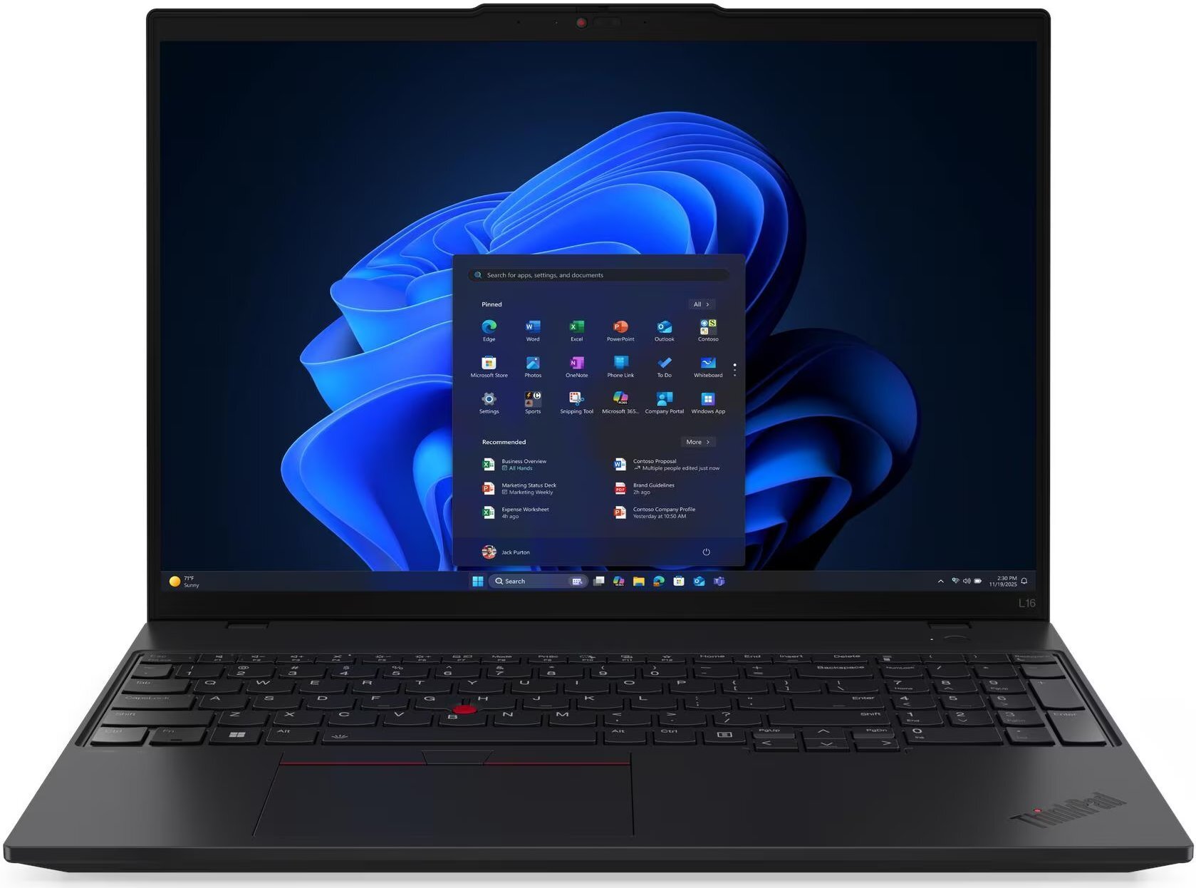 Laptop Lenovo ThinkPad L16 G2 Ryzen AI 7 PRO 350 / 32 GB / 1 TB / W11 Pro (21RH0013GE)