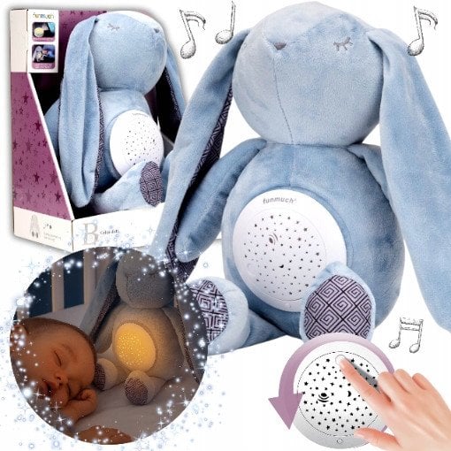 Bounn Obrotowy projektor dla dzieci usypiacz królik pluszowy