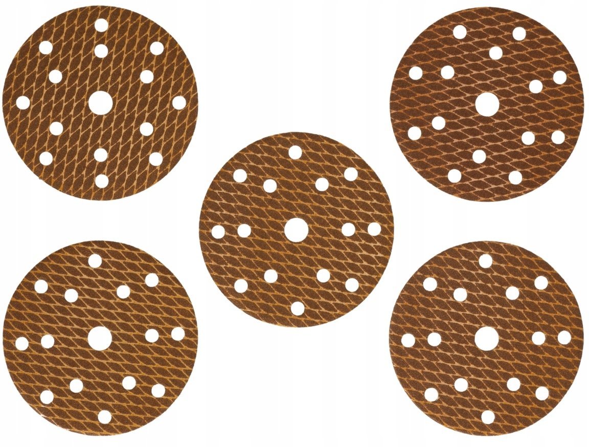 Dedra Tarczki ścierne Anti-clogg 150mm, #320, rzep, zestaw 5szt