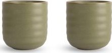 Sagaform Kubki do grzanego wina, 2 szt., kamionka, 0,18 l, śred. 7 x 7,5 cm, zielone Ellen / Sagaform