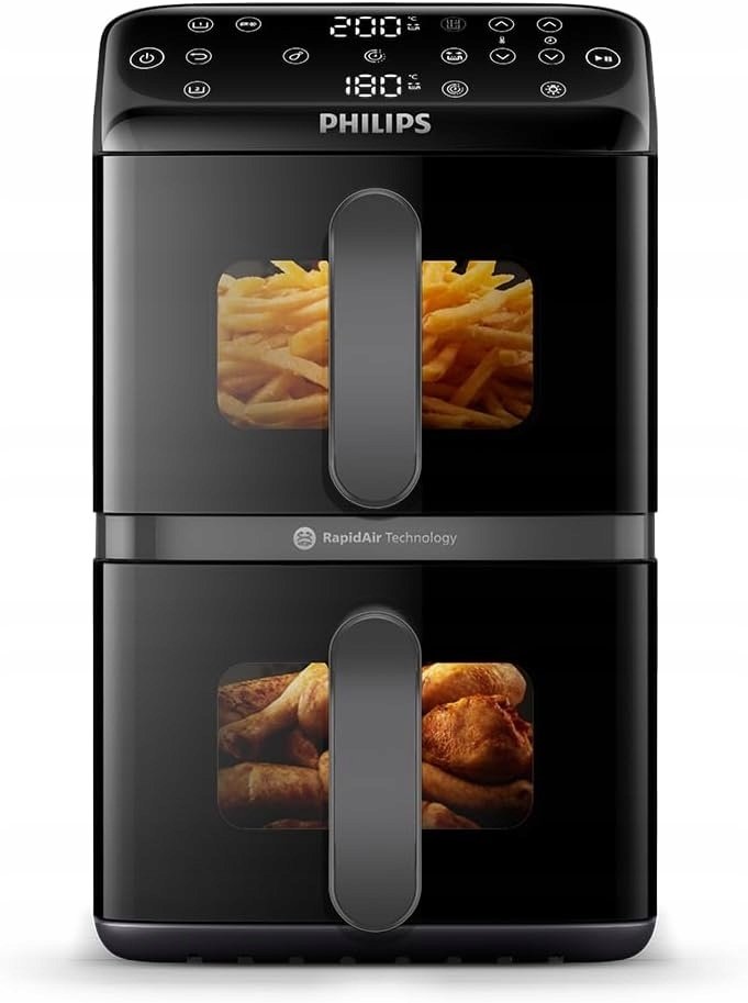 Frytkownica beztłuszczowa Philips Stacked Dual Basket NA460/00