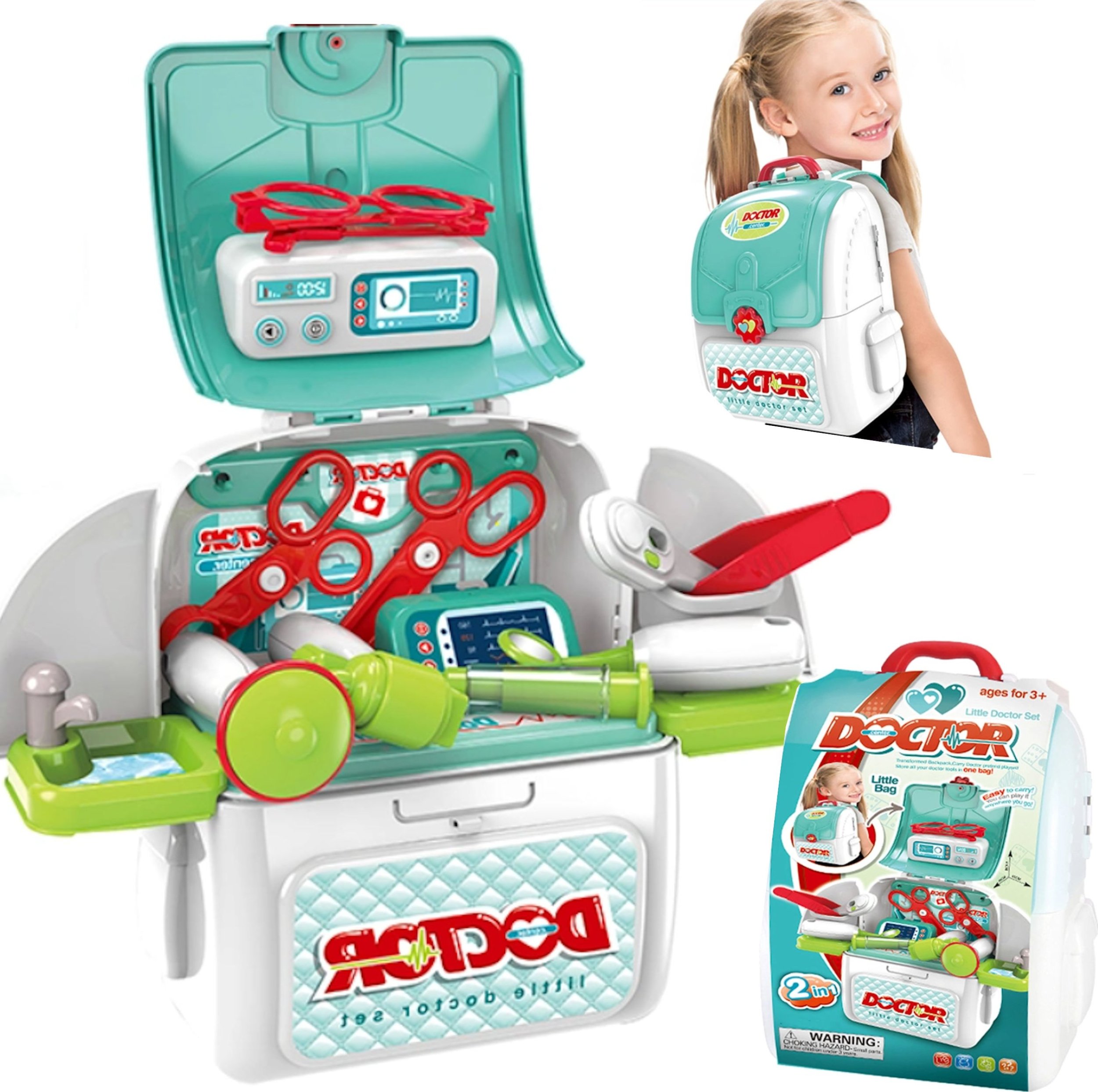 Coil Coil zestaw dla dzieci doktor rozkładany w plecaku