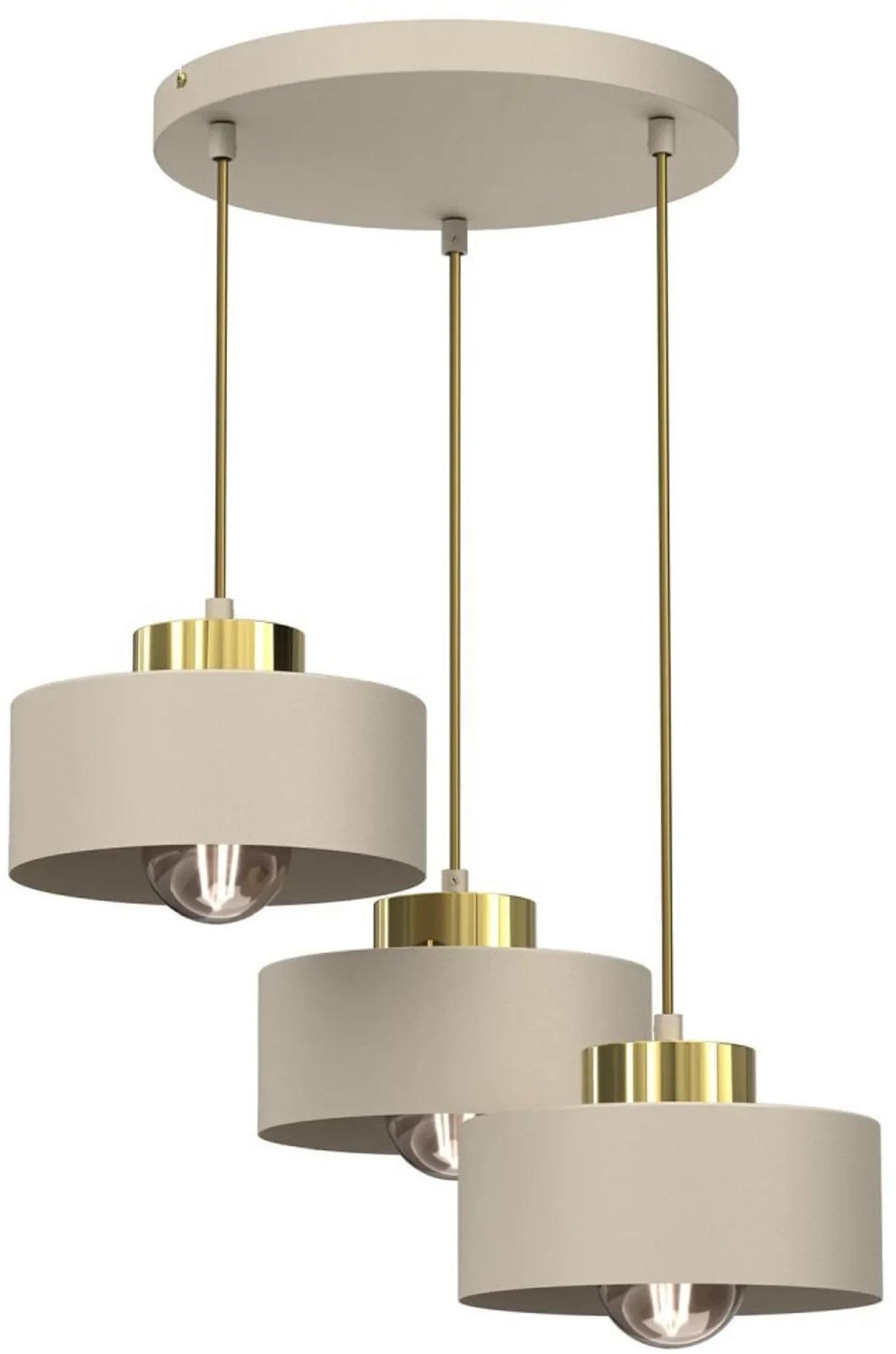 Luminex Marti 9932 listwa plafon lampa sufitowa 3x15W E27 biały/złoty
