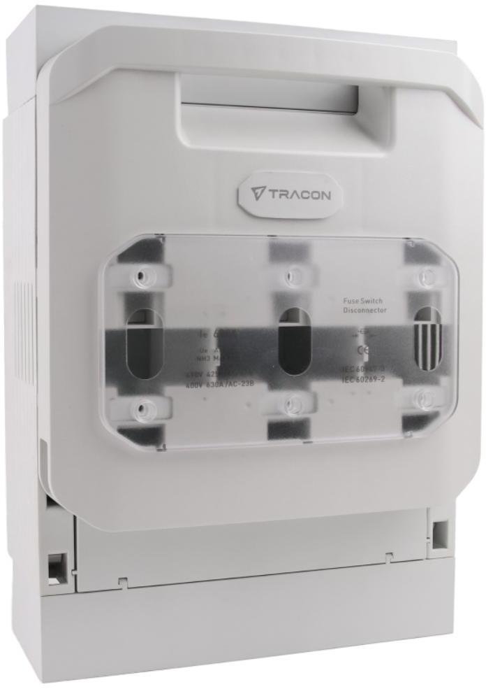 Tracon Electric Osprzęt instalacyjny Rozłącznik bezpiecznikowy na szynę NH3 poziomy wejście z dołu (...