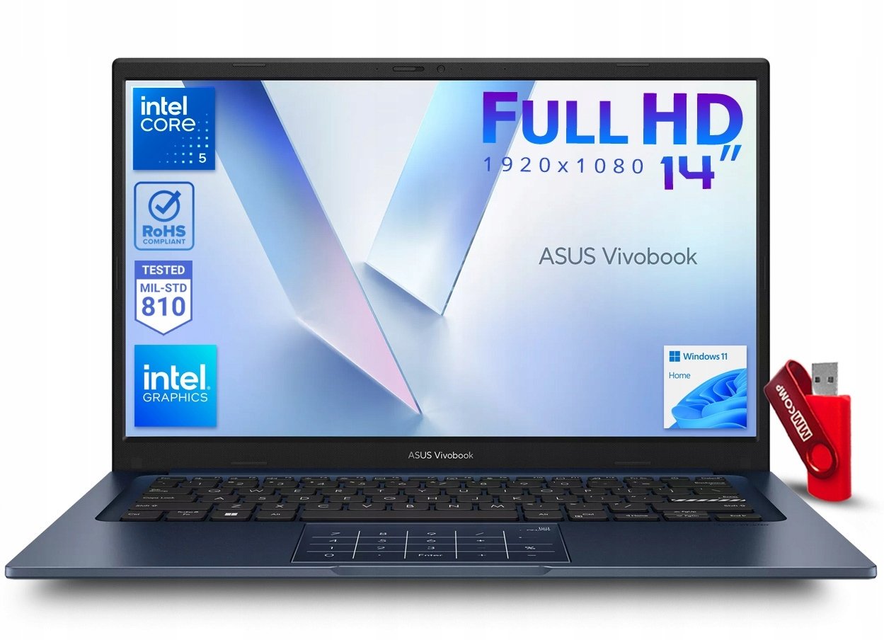 Asus Vivobook 14 X1404 Core 5 120U / 8 GB / 256 GB / W11 (X1404VAP-V14.C58256)