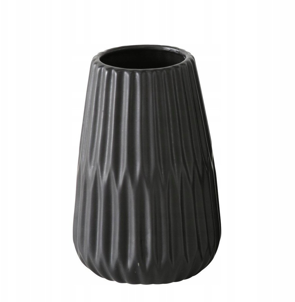 Dekoracyjny wazon ceramiczny w prążki, ESKO