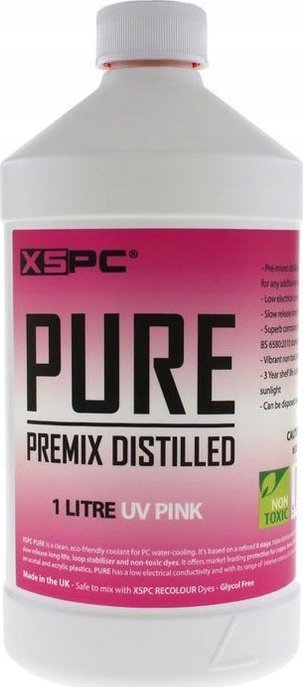 XSPC Pure Coolant, 1 Liter - pink, UV