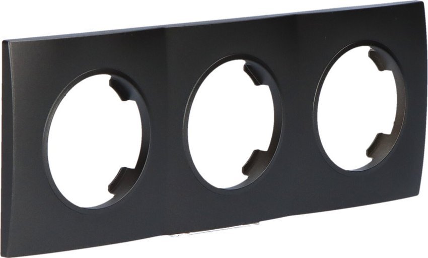 Onnline Ramka potrójna, plastikowa, czarna, BETA ONNLINE