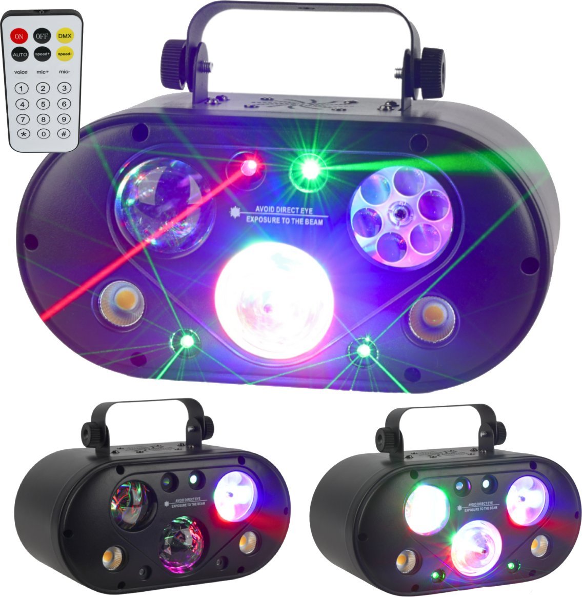 LIGHT4ME ULTRABOX 1 multiefekt świetlny LED RGBA 6w1 efekt gobo magic ball water wave
