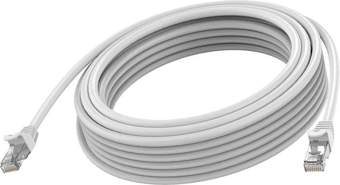 RJ45 (m) zu RJ45 (m) - STP geschirmtes Twisted-Pair - CAT 6a - 10 Gbps - 24 AWG - mit Knickschutz - 3 m - weiss