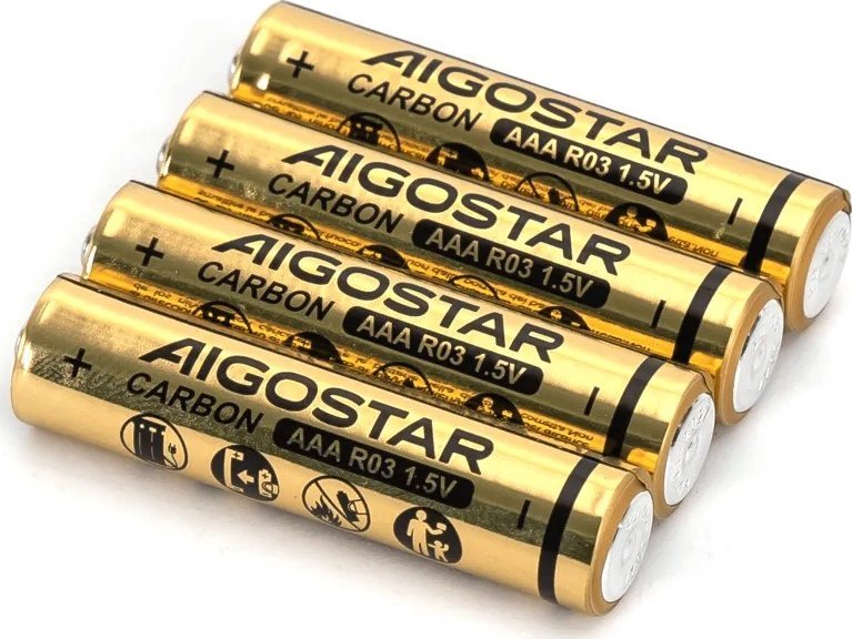 Aigostar Bateria alkaliczna cynkowo-węglowa R03 AAA 1.5V opakowanie 4 szt. Bateria alkaliczna cynkowo-węglowa R03 AAA 1.5V opakowanie 4 szt.