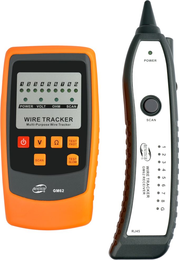 Benetech Przeciwzakłóceniowy tester sieci RJ11 / RJ45 (GM62)