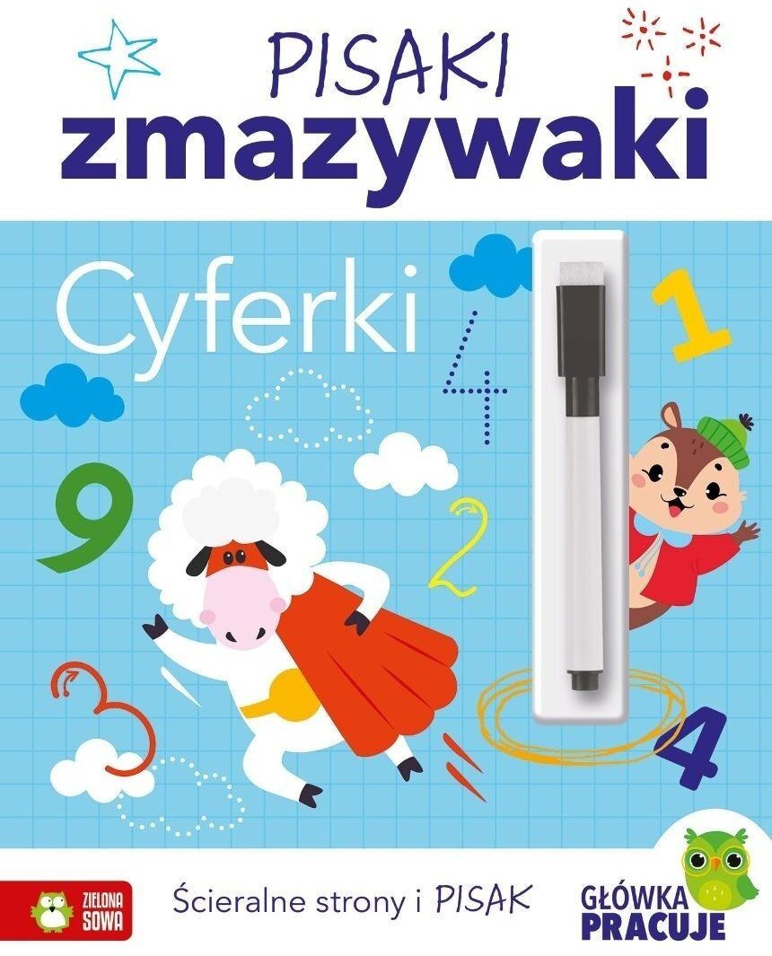 Zielona Sowa Pisaki zmazywaki. Cyferki