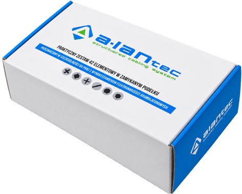 Alantec Zestaw bitów 42 elementy w zamykanym pudełku, do narzędzi ręcznych i elektronarzędzi akumula...