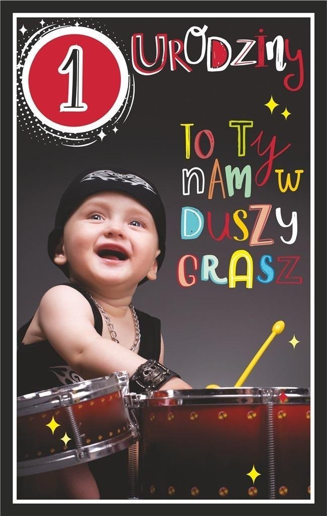 Teka Kartka okoliczno¶ciowa Urodziny Roczek chłopiec