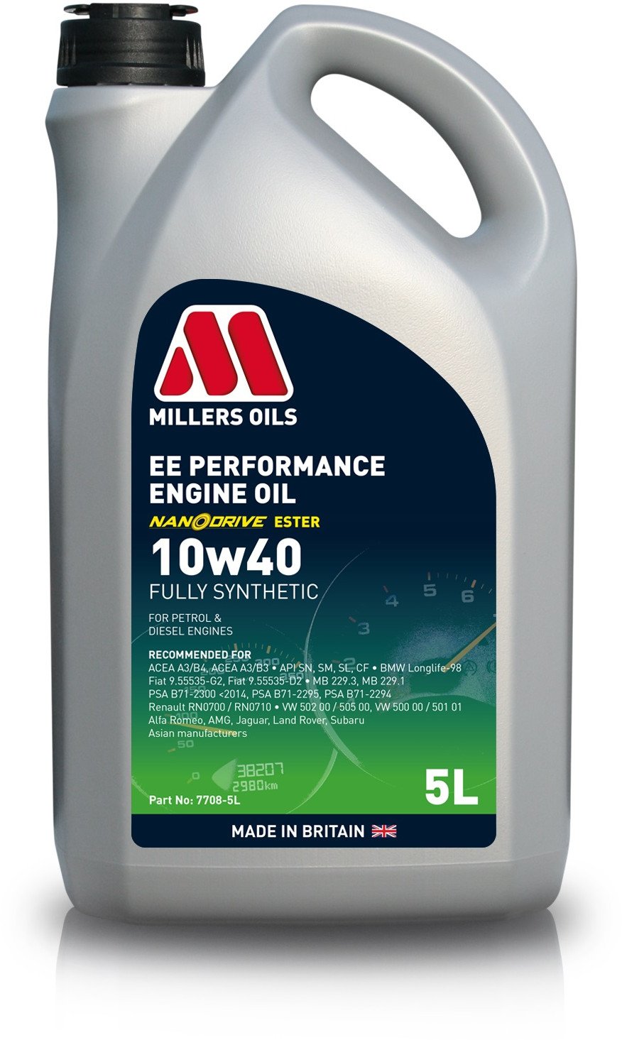 7708-5L MILLERS OILS EE SEMI SYNTHETIC 10W40 5L