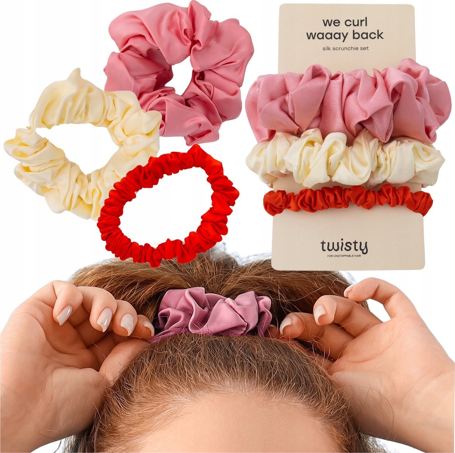 TWISTY_SET We Curl Waaay Back gumki do włosów 3szt