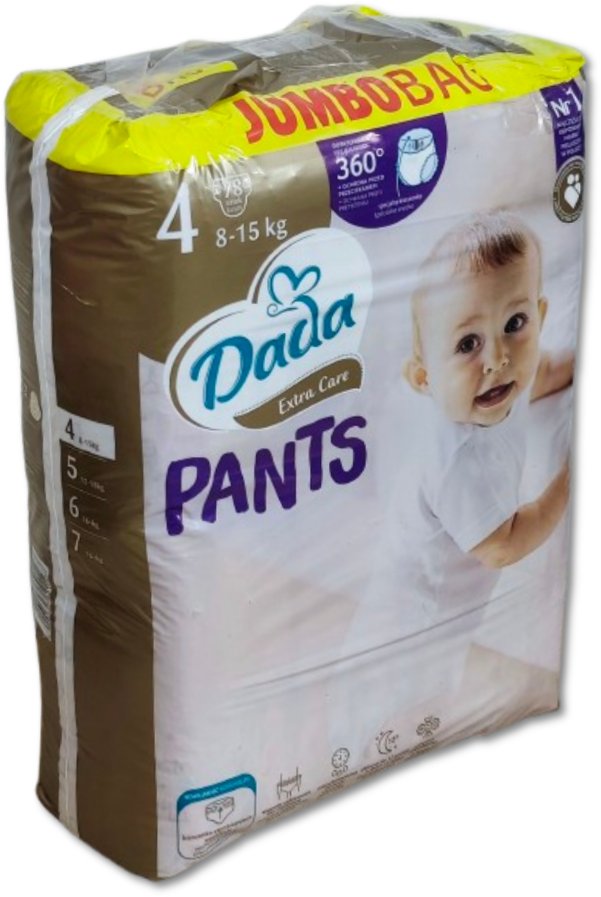 Dada Pieluchomajtki Extra Care 4 - 8-15kg - 78szt.