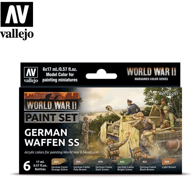 Vallejo Vallejo: 70.207 - Model Color - WWII German Waffen SS (6 x 18 ml)